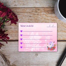 パープルお洒落&ピンクユニコーン一覧4"x3" ポストイット