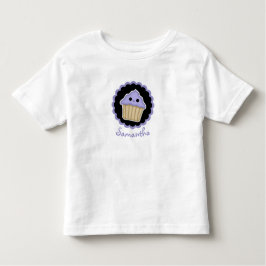 パープルかわいいカップケーキトドラーシャツ トドラーTシャツ