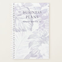 パープルかわいらしとホワイトパームリーフプリント