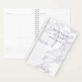 パープルかわいらしとホワイトパームリーフプリント プランナー手帳 (ディスプレー)