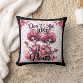 パープルかわいらしと砂糖スカル装飾用クッション クッション (ブランケット)