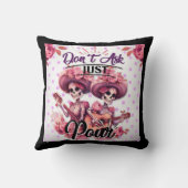 パープルかわいらしと砂糖スカル装飾用クッション クッション (裏面)