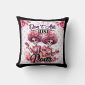 パープルかわいらしと砂糖スカル装飾用クッション クッション (正面)