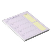 パープルかわいらしウィークリープランナー ノートパッド (アングル)