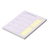 パープルかわいらしウィークリープランナー ノートパッド (回転)