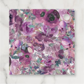 パープルかわいらしウォーター色フローラ誕生日ありがとう フェイバータグ (裏面)