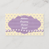 パープルかわいらしカップケーキの名刺 名刺 (裏面)