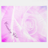 パープルかわいらしカントリーシックデザイン フリースブランケット (正面(横))