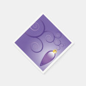 パープルかわいらしクリスマス飾りホリデーデザイン スタンダードカクテルナプキン (角)