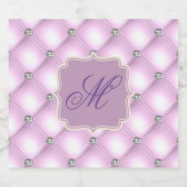 パープルかわいらしサテきらきら光るン美しい スパークリングワインラベル (シングルラベル)