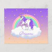 パープルかわいらしスウィートドリームレインボーユニコーン (裏面)
