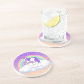 パープルかわいらしスウィートドリームレインボーユニコーン コースター (側面)
