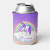 パープルかわいらしスウィートドリームレインボーユニコーン 缶クーラー (缶裏面)