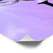 パープルかわいらしスパークルハッピー90誕生日 ポスター (コーナー)