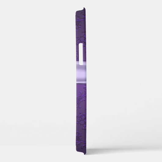 パープルかわいらしダマスク Case-Mate iPhoneケース (裏面 / 右)