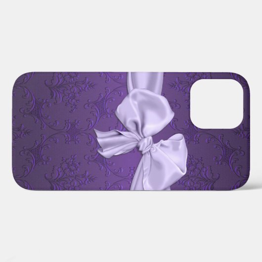 パープルかわいらしダマスク Case-Mate iPhoneケース (裏面 (横))
