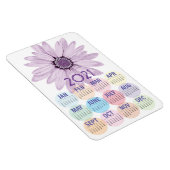 パープルかわいらしデイジー | カスタム 2021カレンダー マグネット (右側)