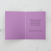 パープルかわいらしハロウィーンウィッチ&ブラックキャットヴィンテージ シーズンカード (内部)