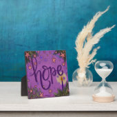 パープルかわいらしハートスターキャンドルホープ フォトプラーク (インサイチュ)