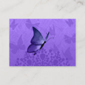 パープルかわいらしバタフライクインセエーネラRSVPカード アドバイスカード (裏面)