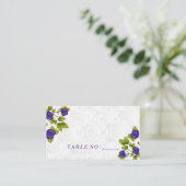 パープルかわいらしバラフラワー座席表 プレイスカード (スタンド正面)