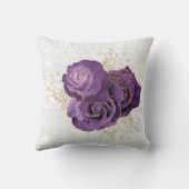 パープルかわいらしバラフローラ クッション (裏面)