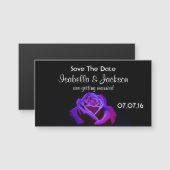 パープルかわいらしバラ日付の保存 (正面/裏面)