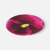 パープルかわいらしパンシーフローラ ペーパープレート (アングル)