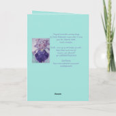 パープルかわいらしパンジーヴィオラウォーターカラーアートカード カード (裏面)