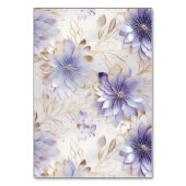 パープルかわいらしパール金ゴールドフローラ結婚ズ テーブルナンバー (裏面)