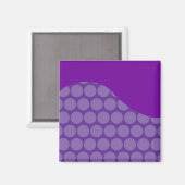 パープルかわいらしビッグ水玉模様波のパターンのギフト マグネット (正面/裏面)