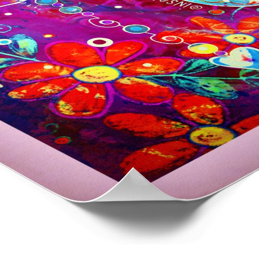 パープルかわいらしフェスティバルクリスマスオーナメント平和 ポスター (角)