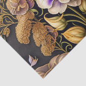 パープルかわいらしフラワーアールデコイラストレーション 薄葉紙 (詳細)