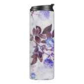 パープルかわいらしフラワープリント タンブラー (回転左)