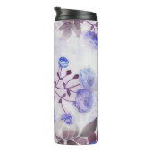パープルかわいらしフラワープリント タンブラー (回転右)