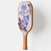 パープルかわいらしフラワープリント ピックルボールラケット (左)