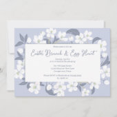 パープルかわいらしフローライースターブランチ卵狩りパーティー 招待状 (正面)