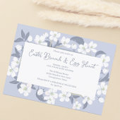 パープルかわいらしフローライースターブランチ卵狩りパーティー 招待状