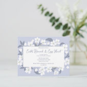 パープルかわいらしフローライースターブランチ招待状 ポストカード (スタンド正面)