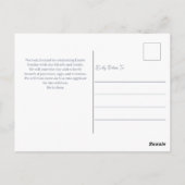 パープルかわいらしフローライースターブランチ招待状 ポストカード (裏面)