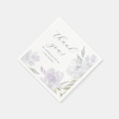 パープルかわいらしフローラキンセアニェラありがとう スタンダードカクテルナプキン (角)