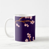パープルかわいらしフローラコーヒーマグ コーヒーマグカップ (左)