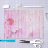 パープルかわいらしフローラシーンティッシュペーパー 薄葉紙 (クラフト)