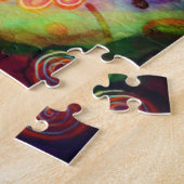 パープルかわいらしフローラニューノーフォーエバーインスピレーション ジグソーパズル (側面)