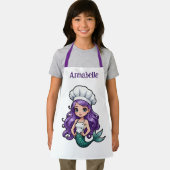 パープルかわいらしヘアの人魚シェフ エプロン (インサイチュ)