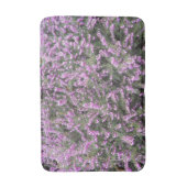 パープルかわいらしヘザーフローラ バスマット (正面縦)