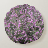 パープルかわいらしヘザーフローラ ラウンドクッション (裏面)