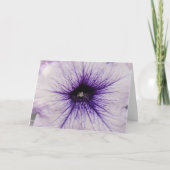 パープルかわいらしペチュニア花クローズアップアートカード カード (正面)