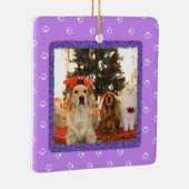 パープルかわいらしペットクリスマスオーナメント セラミックオーナメント (右)