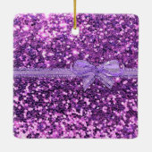 パープルかわいらしペットクリスマスオーナメント セラミックオーナメント (裏面)